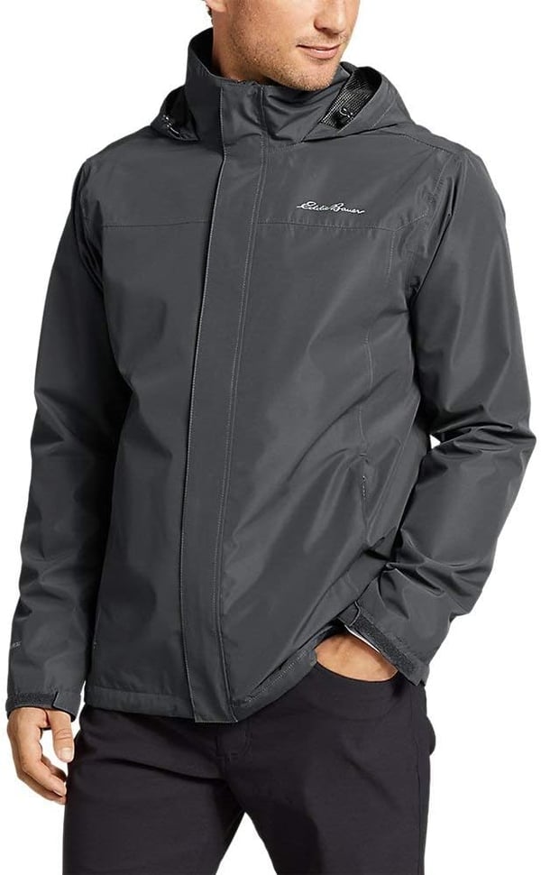 Eddie Bauer Mens Packable Rainfoil JacketDark Smoke