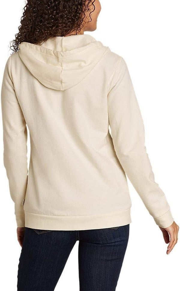 Eddie Bauer Womens Camp Fleece FullZip HoodieIvory