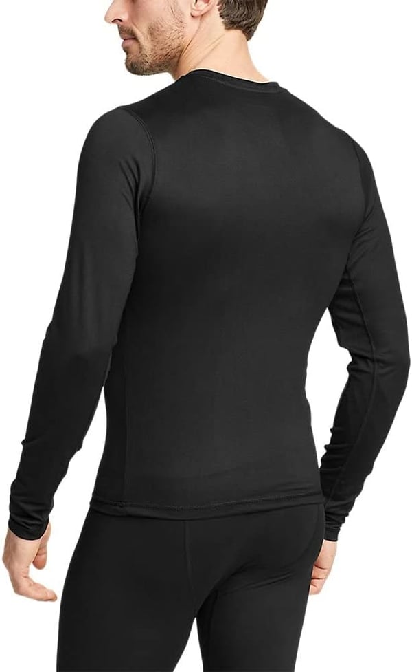 Eddie Bauer Mens Heat Control Baselayer CrewBlack