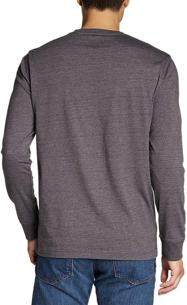 Eddie Bauer Mens Legend Wash Pro LongSleeve TShirtRegular Dk Charcoal Htr