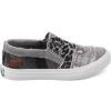 imageBlowfish Womens Maddox SneakerSmoked Snake Print Canvas Metallic Canvas Gray Leopard Camouflage