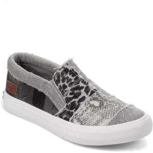 imageBlowfish Womens Maddox SneakerSmoked Snake Print Canvas Metallic Canvas Gray Leopard Camouflage