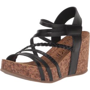 imageBlowfish Malibu Womens Heidi Wedge SandalBlack DileDyecut