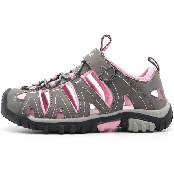 HOBIBEAR Boys Girls Sport Water Sandals Closed-Toe Outdoor