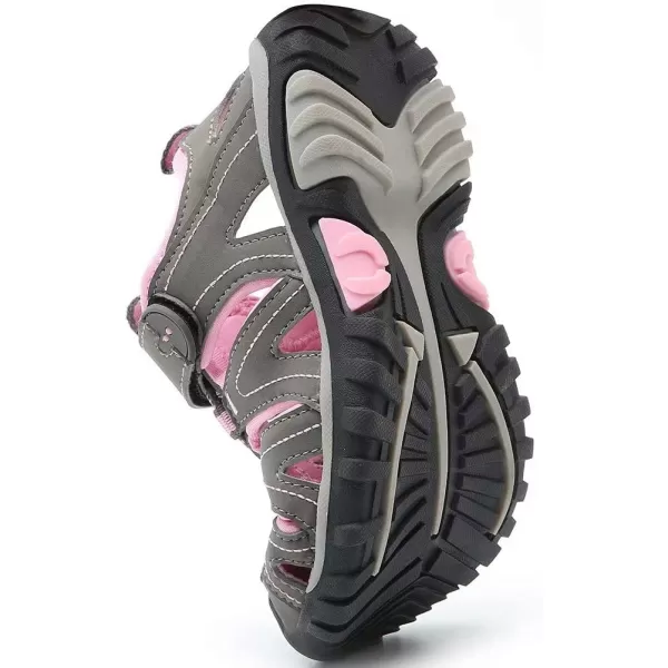 HOBIBEAR Boys Girls Sport Water Sandals Closed-Toe Outdoor
