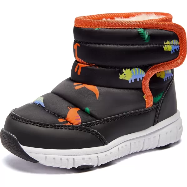HOBIBEAR Boys Girls Toddler Snow Boots Waterproof Slip Resistant Outdoor Winter Shoes