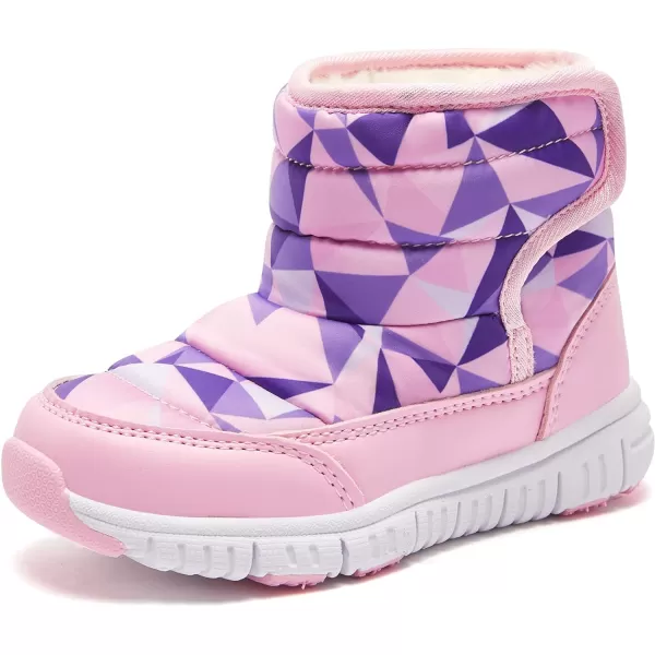 HOBIBEAR Boys Girls Toddler Snow Boots Waterproof Slip Resistant Outdoor Winter Shoes
