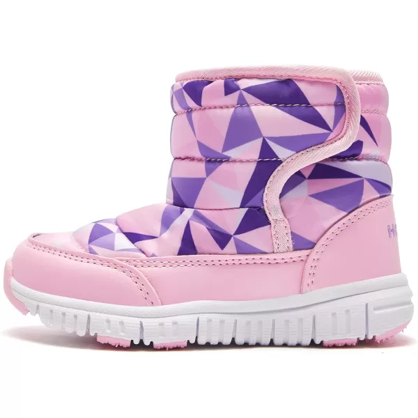 HOBIBEAR Boys Girls Toddler Snow Boots Waterproof Slip Resistant Outdoor Winter Shoes