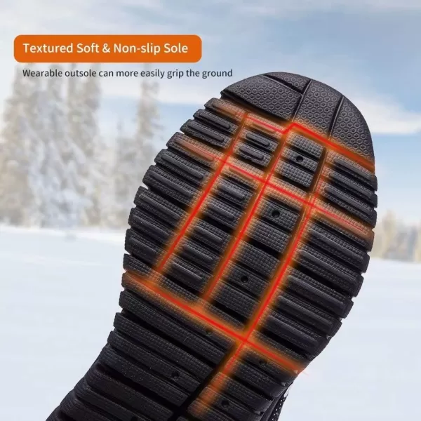 HOBIBEAR Boys Girls Toddler Snow Boots Waterproof Slip Resistant Outdoor Winter Shoes