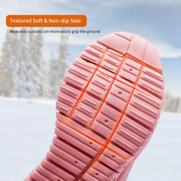 HOBIBEAR Boys Girls Toddler Snow Boots Waterproof Slip Resistant Outdoor Winter Shoes