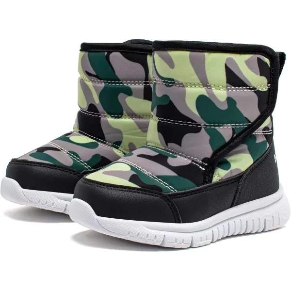 HOBIBEAR Boys Girls Toddler Snow Boots Waterproof Slip Resistant Outdoor Winter Shoes