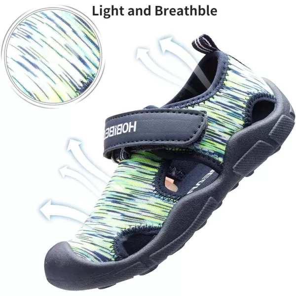 HOBIBEAR Boys Girls Water Shoes Quick Dry Closed-Toe Aquatic Sport Sandals Toddler/Little Kid