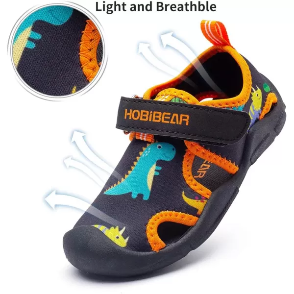 HOBIBEAR Boys Girls Water Shoes Quick Dry Closed-Toe Aquatic Sport Sandals Toddler/Little Kid