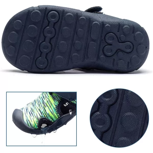 HOBIBEAR Boys Girls Water Shoes Quick Dry Closed-Toe Aquatic Sport Sandals Toddler/Little Kid