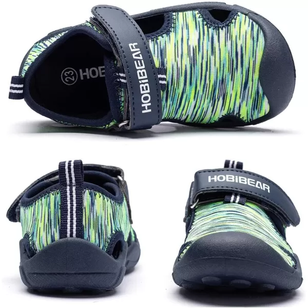 HOBIBEAR Boys Girls Water Shoes Quick Dry Closed-Toe Aquatic Sport Sandals Toddler/Little Kid