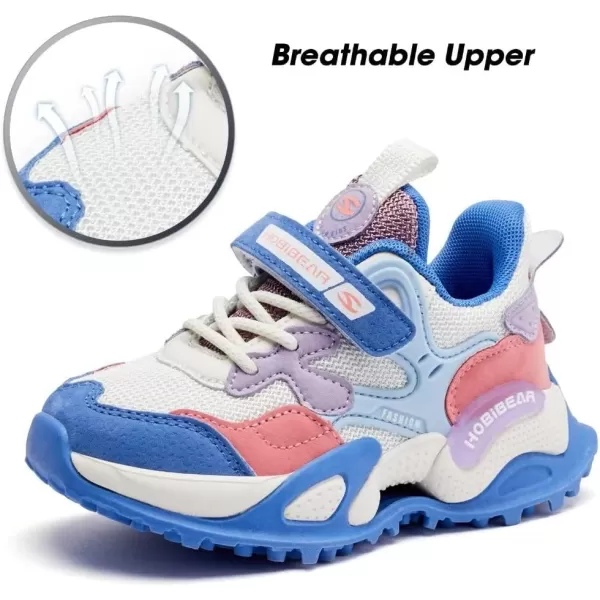 HOBIBEAR Boys Shoes Tennis Sneakers for Kids Girls Athletic Shoe Lightweight Breathable Walking Running Sports Shoes 