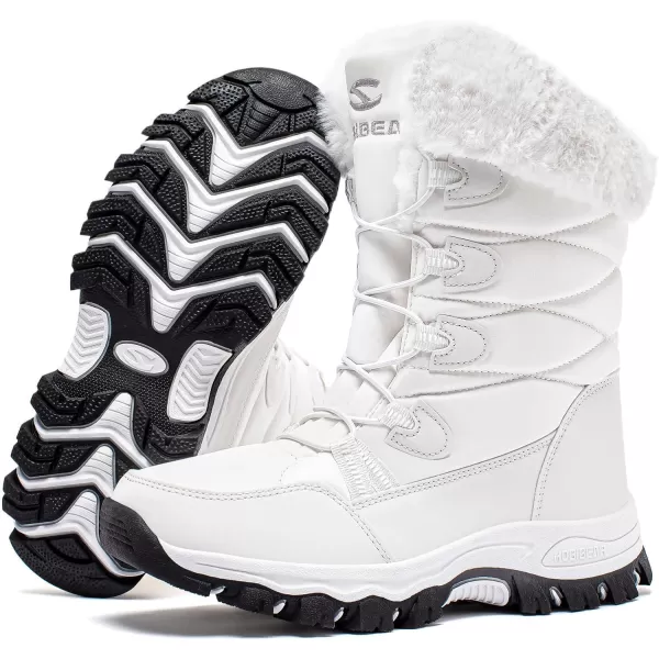 HOBIBEAR Kids Winter Snow Boots Waterproof Outdoor Warm Faux Fur Lined Shoes