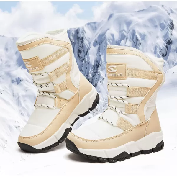 HOBIBEAR Kids Winter Snow Boots Waterproof Outdoor Warm Faux Fur Lined Shoes