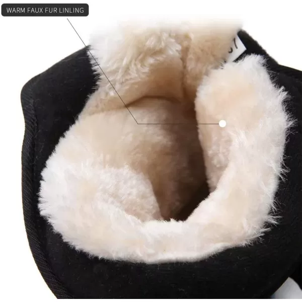 HOBIBEAR Kids Winter Snow Boots Waterproof Outdoor Warm Faux Fur Lined Shoes