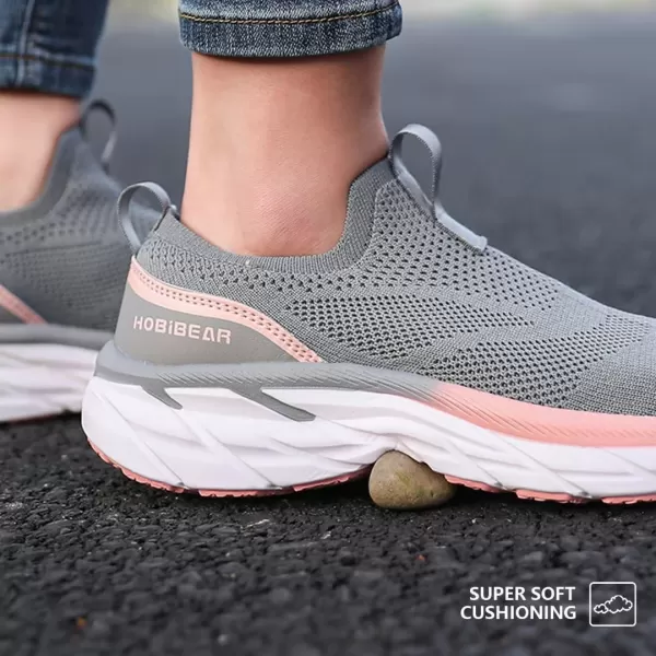 HOBIBEAR Women Slip On Walking Sneakers Women Lightweight Cushion Tennis Shoes