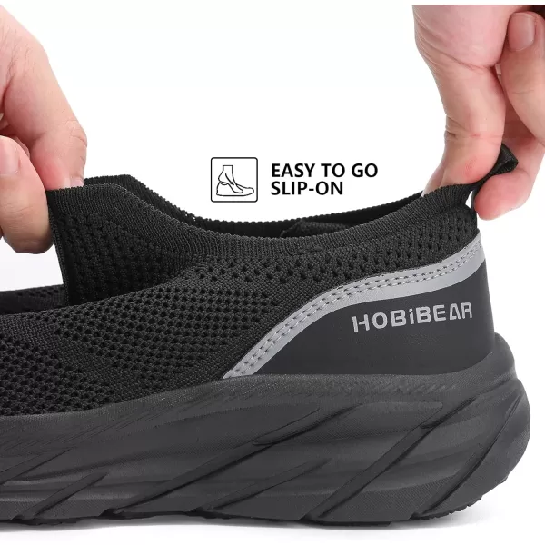 HOBIBEAR Women Slip On Walking Sneakers Women Lightweight Cushion Tennis Shoes