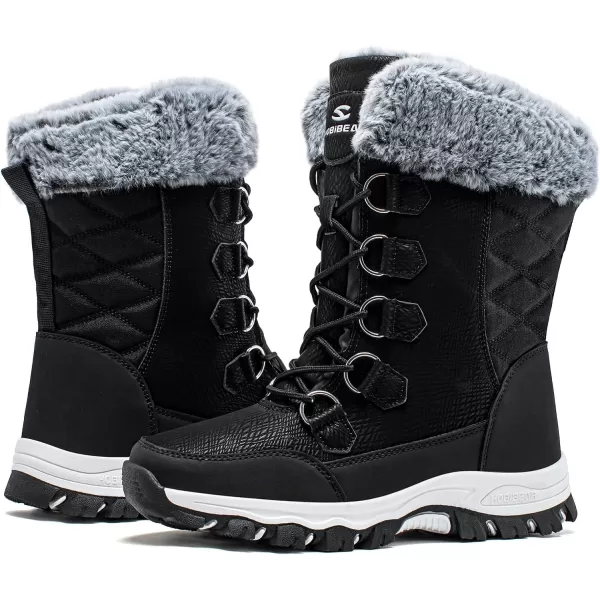 HOBIBEAR Women's Snow Boots Anti-Slip Waterproof Outdoor Shoes Winter Snow Boots Warm Fur Lined Comfortable Shoes for Women