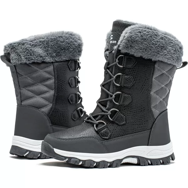HOBIBEAR Women's Snow Boots Anti-Slip Waterproof Outdoor Shoes Winter Snow Boots Warm Fur Lined Comfortable Shoes for Women