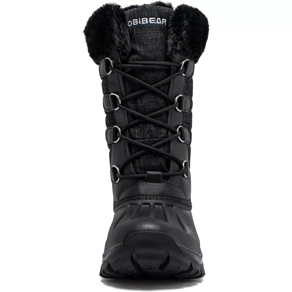 HOBIBEAR Women's Winter Snow Boots Outdoor Waterproof Mid Calf Boots for Women with Warm Faux Fur Lined