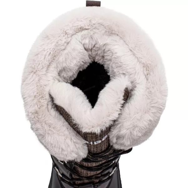 HOBIBEAR Women's Winter Snow Boots Outdoor Waterproof Mid Calf Boots for Women with Warm Faux Fur Lined