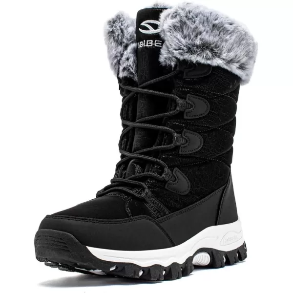 HOBIBEAR Kids Winter Snow Boots Waterproof Outdoor Warm Faux Fur Lined Shoes