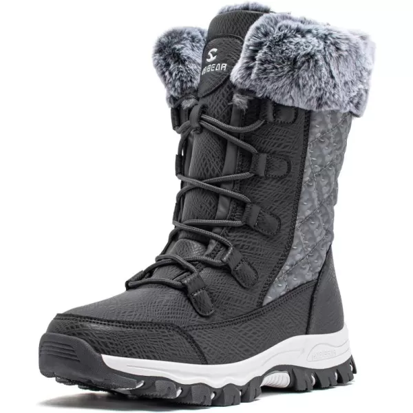 HOBIBEAR Women's Snow Boots Anti-Slip Waterproof Outdoor Shoes Winter Snow Boots Warm Fur Lined Comfortable Shoes for Women
