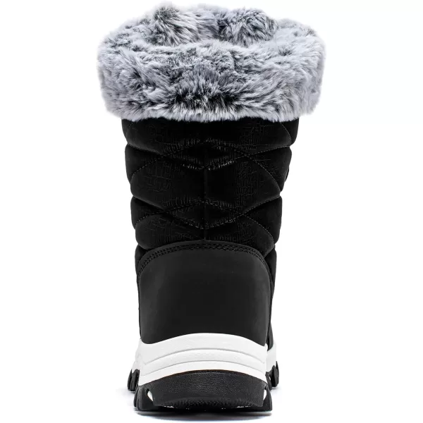 imageHOBIBEAR Womens Waterproof Winter Snow Boots Lightweight Warm Faux Fur Lined MidCalf BootiesBlackNew