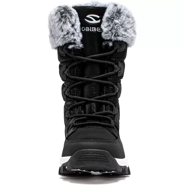imageHOBIBEAR Womens Waterproof Winter Snow Boots Lightweight Warm Faux Fur Lined MidCalf BootiesBlackNew