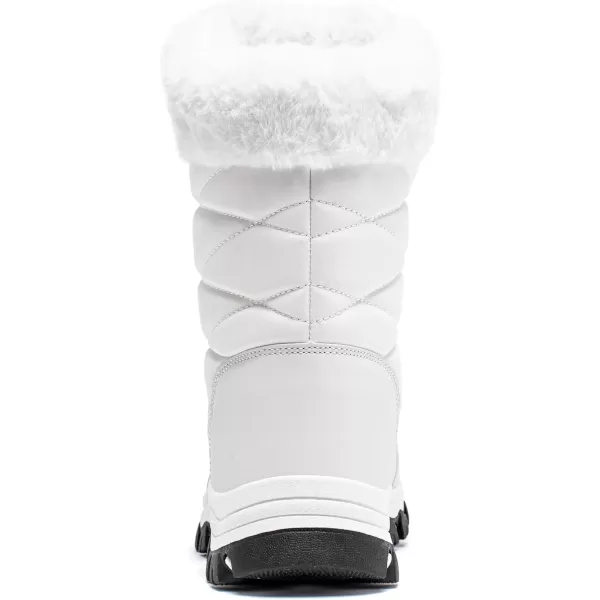 imageHOBIBEAR Womens Waterproof Winter Snow Boots Lightweight Warm Faux Fur Lined MidCalf BootiesWhiteNew