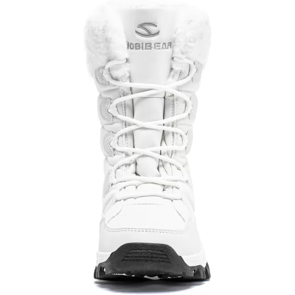 imageHOBIBEAR Womens Waterproof Winter Snow Boots Lightweight Warm Faux Fur Lined MidCalf BootiesWhiteNew