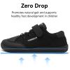imageHOBIBEAR Kids Barefoot Shoes Wide Toe Box Zero Drop for Toddler Little Big Kid Boys Girls Walking SneakerBlack