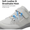imageHOBIBEAR Kids Barefoot Shoes Wide Toe Box Zero Drop for Toddler Little Big Kid Boys Girls Walking SneakerGrey