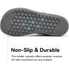 imageHOBIBEAR Kids Barefoot Shoes Wide Toe Box Zero Drop for Toddler Little Big Kid Boys Girls Walking SneakerGrey