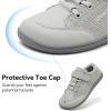 imageHOBIBEAR Kids Barefoot Shoes Wide Toe Box Zero Drop for Toddler Little Big Kid Boys Girls Walking SneakerGrey