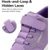imageHOBIBEAR Kids Barefoot Shoes Wide Toe Box Zero Drop for Toddler Little Big Kid Boys Girls Walking SneakerPurple