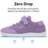 imageHOBIBEAR Kids Barefoot Shoes Wide Toe Box Zero Drop for Toddler Little Big Kid Boys Girls Walking SneakerPurple