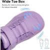 imageHOBIBEAR Kids Barefoot Shoes Wide Toe Box Zero Drop for Toddler Little Big Kid Boys Girls Walking SneakerPurple