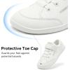 imageHOBIBEAR Kids Barefoot Shoes Wide Toe Box Zero Drop for Toddler Little Big Kid Boys Girls Walking SneakerWhite