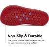imageHOBIBEAR Kids Barefoot Shoes Wide Toe Box Zero Drop for Toddler Little Big Kid Boys Girls Walking SneakerWhiteRed