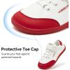 imageHOBIBEAR Kids Barefoot Shoes Wide Toe Box Zero Drop for Toddler Little Big Kid Boys Girls Walking SneakerWhiteRed