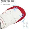 imageHOBIBEAR Kids Barefoot Shoes Wide Toe Box Zero Drop for Toddler Little Big Kid Boys Girls Walking SneakerWhiteRed
