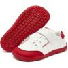 imageHOBIBEAR Kids Barefoot Shoes Wide Toe Box Zero Drop for Toddler Little Big Kid Boys Girls Walking SneakerWhiteRed