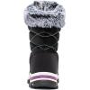 imageHOBIBEAR Kids Winter Snow Boots Waterproof Outdoor Warm Faux Fur Lined ShoesBlackPurple
