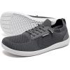 imageHOBIBEAR Unisex Wide Barefoot Minimalist Shoes for Womens Mens Zero Drop Shoes LightweightGrey