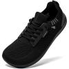 imageHOBIBEAR Unisex Wide Barefoot Minimalist Shoes for Womens Mens Zero Drop Shoes LightweightBlack